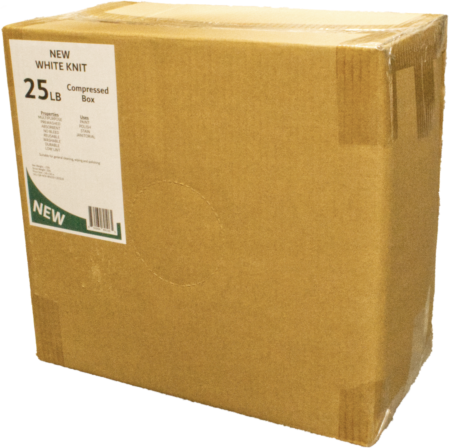 A box of new white cotton rags