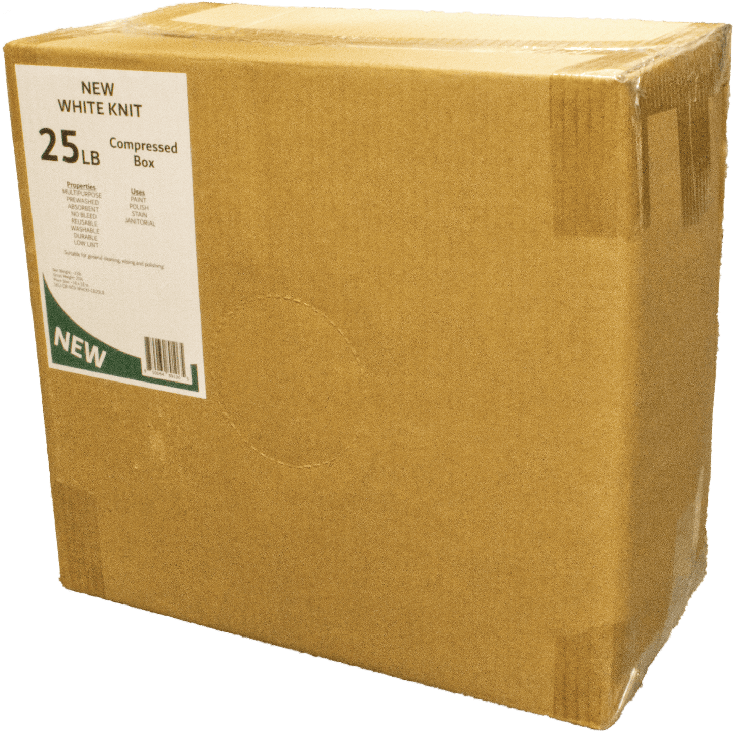 A box of new white cotton rags