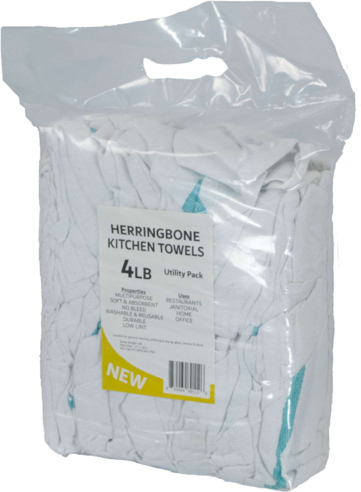 A bag of kitchen towels with a herringbone weave