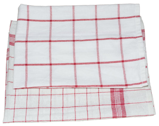 Kitchen towels with a pinstripe pattern