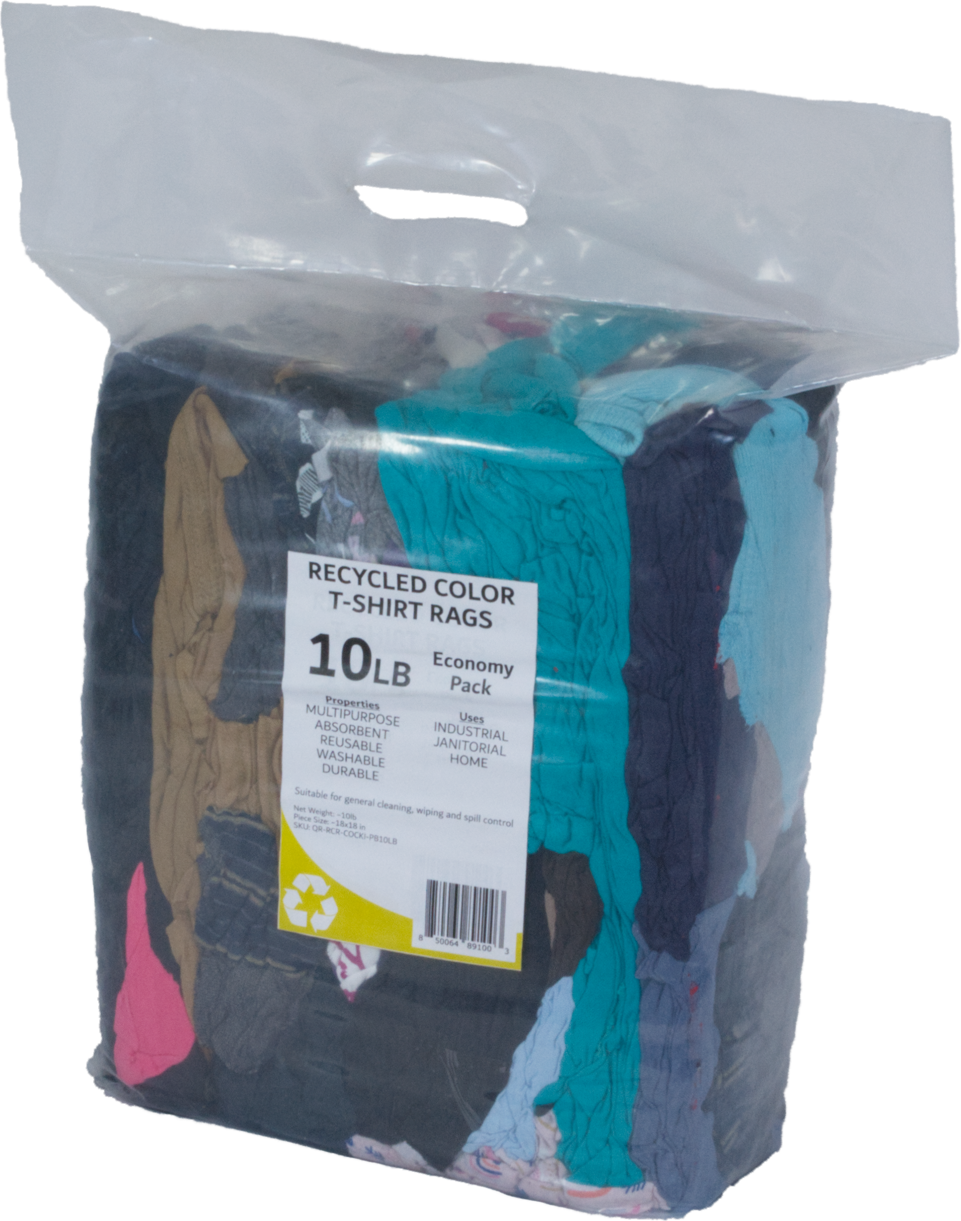 A bag of recycled color cotton rags